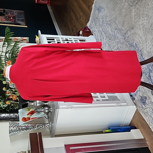 Cherry red pea coat or Dress.  Fit size 8 - 12. - Picture 6 of 8